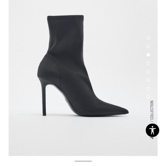 Zara Shoes - Worn once! Brand new black Zara stiletto ankle boots. Minor scuffing on bottom